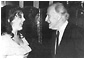 Tasmin, aged 19, with Yehudi Menuhin